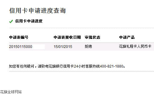 花旗信用卡征信02129866000,3天后拒绝,无语啊!