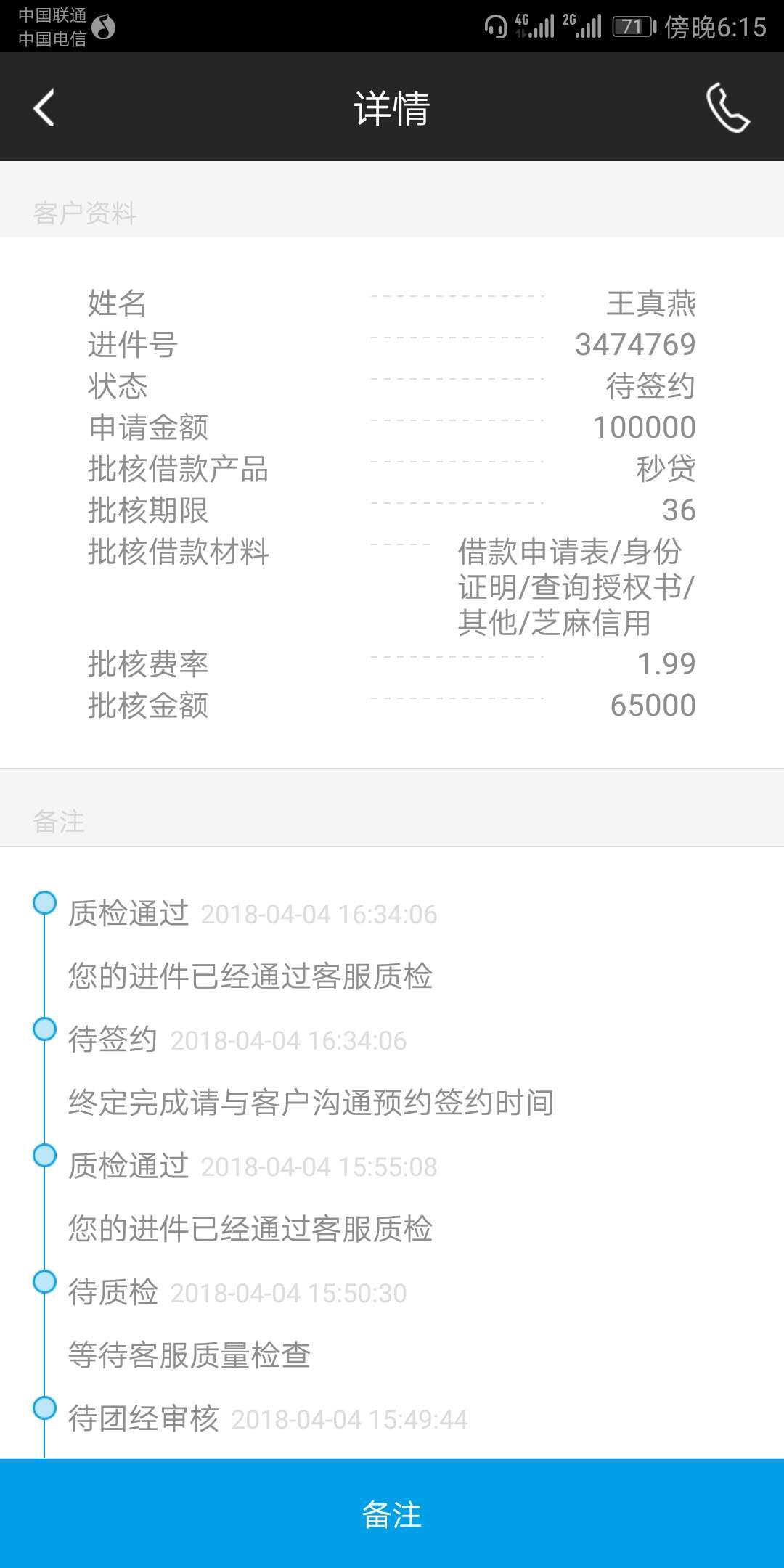 刚来个电话说是友信人人贷的客服