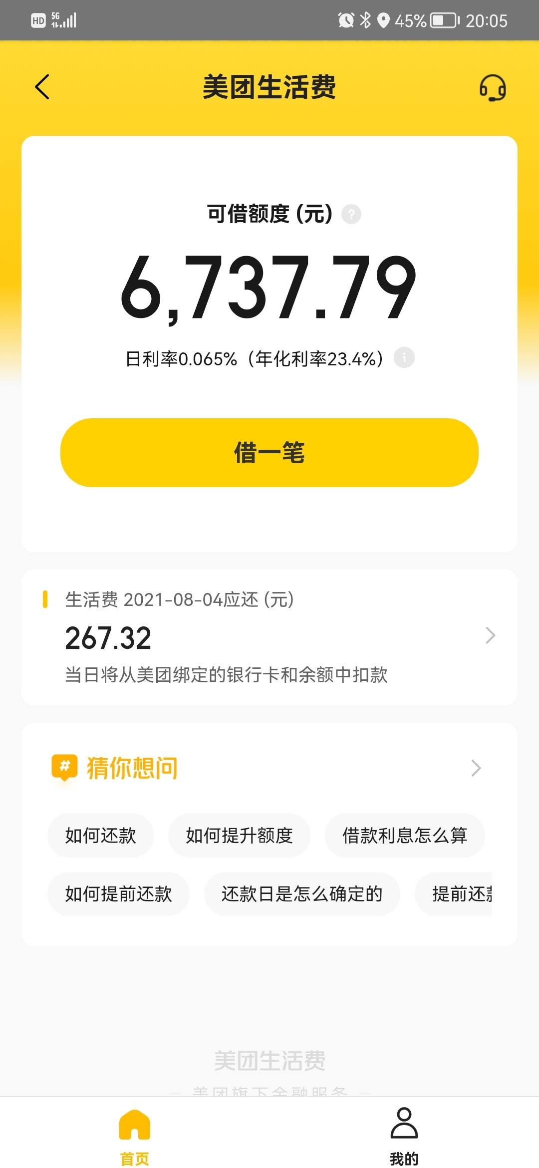 美团的借款?