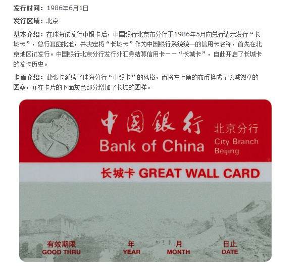 科普:关于中国银行长城系列信用卡.