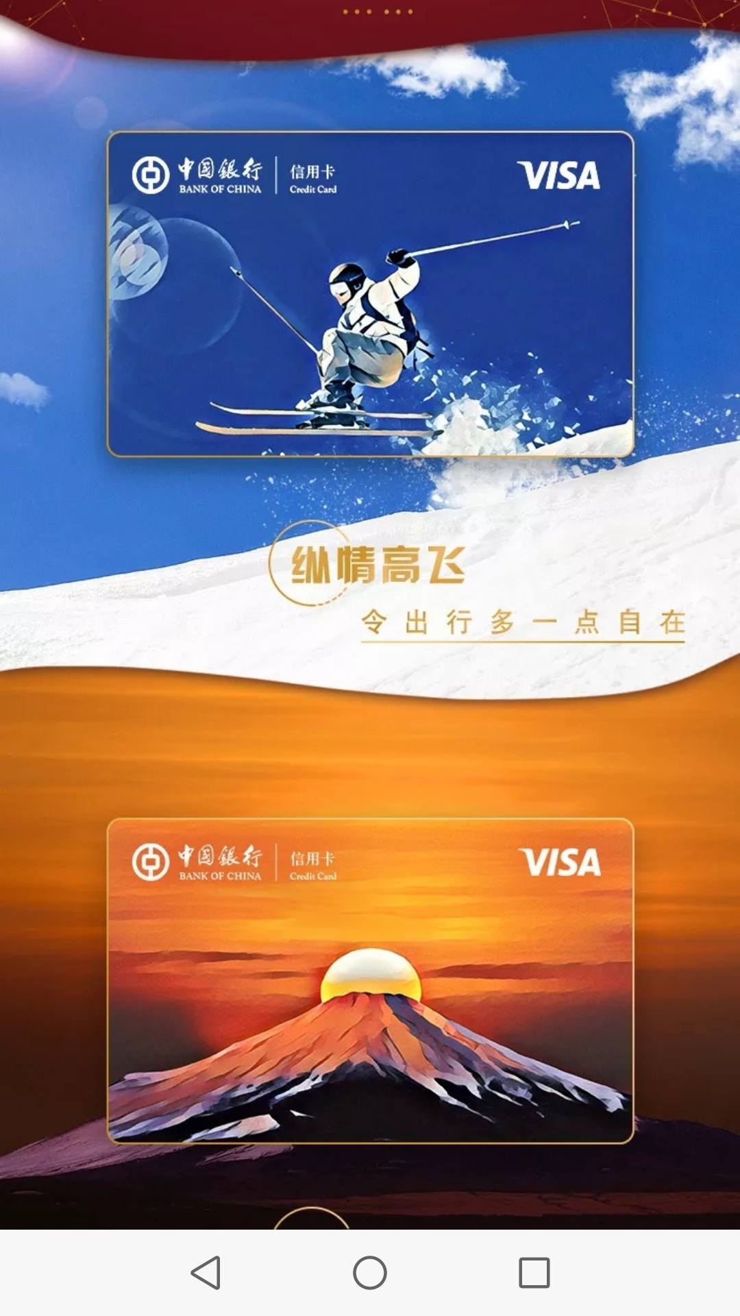 中国银行visa信用卡