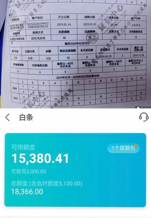 京东白条上征信以及白条闪付的问题