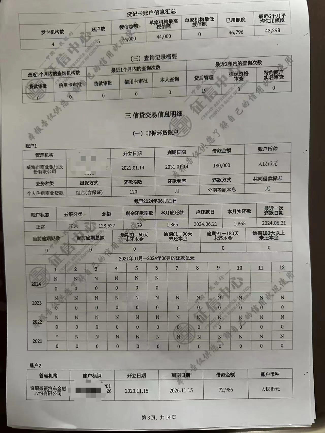 有没有人会看征信