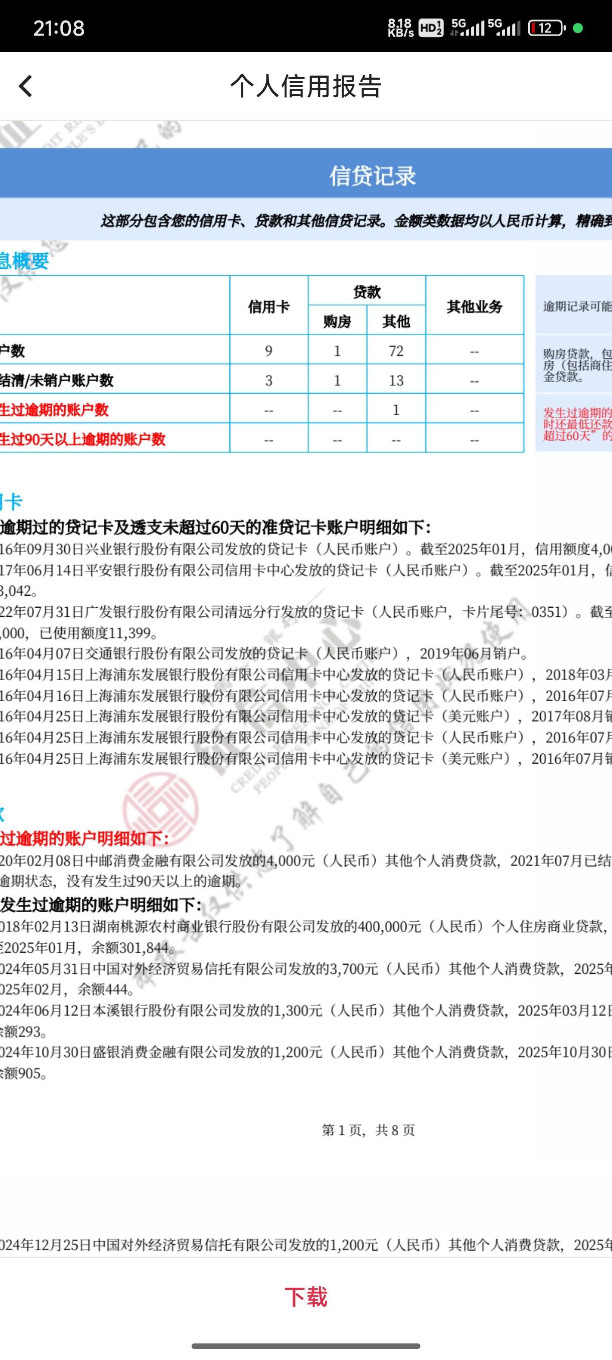 大佬们帮我看看这个征信是花还是黑